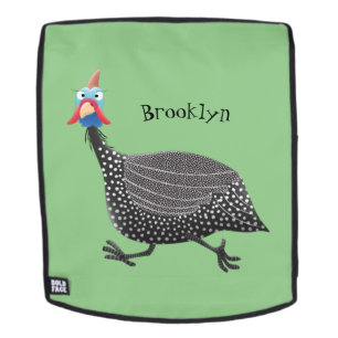 Sac À Dos Drôle dessin animé d'oiseau de Guineafowl