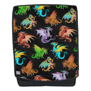 Sac À Dos École colorée de dragons d'arc-en-ciel