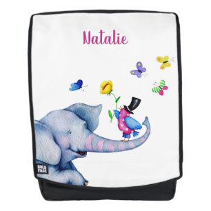 Sac À Dos Eléphant Et Oiseau Du Bébé