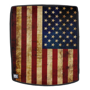 Sac À Dos États-Unis / Drapeau Grungé Suede Serre