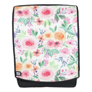 Sac À Dos Fleurs d'aquarelle et feuilles