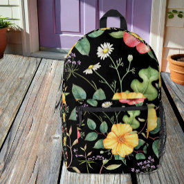 Sac à dos Fleurs sauvages de dessin Vintage de min