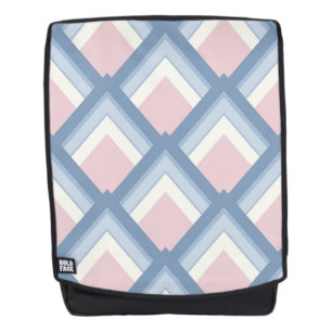 Sac À Dos géométrique Abstraite, bleue, rose et blanc cassé