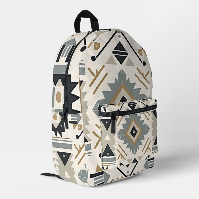 Sac à dos géométrique Tribal Diamond Sud-Ouest (Coin arrière gauche)