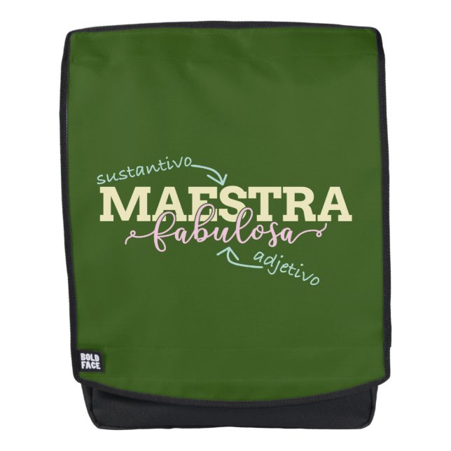 Sac À Dos Grammaire espagnole de professeur de Maestra (Devant)