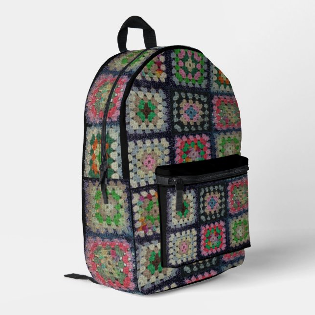 Sac à dos - Granny Carré Crochet Motif (Coin arrière gauche)