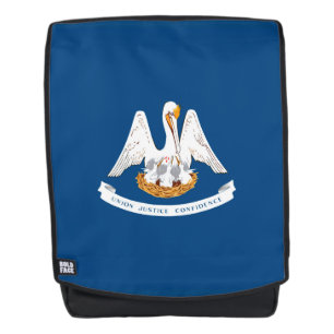 Sac À Dos Graphique Drapeau Dynamique Louisiane sur un