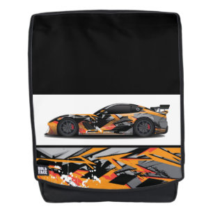 Sac à dos gras visage-Sac à dos voiture de sport