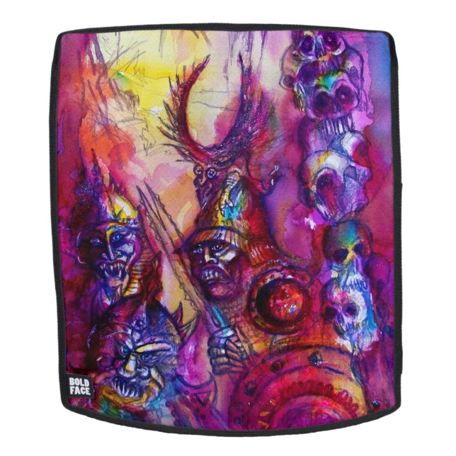 Sac À Dos HALLOWEEN MONSTERS / ORK WAR Imaginaire violet (Devant amovible)