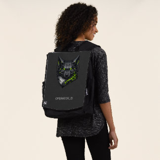 Sac À Dos ID de l'opérateur personnalisé Cyberpunk Mecha Wol
