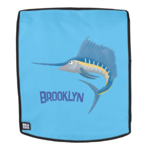 Sac À Dos Illustration de dessin animé amusant d'espadon voi