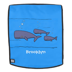 Sac À Dos Illustration de mignonne migratrice de baleines à