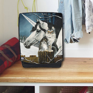 Sac À Dos Imaginaire de chat de la licorne blanche