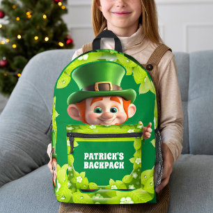Sac À Dos Imprimé 3D Leprechaun St. Patrick's Day Personnalisé Enfan