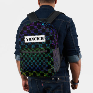 Sac À Dos Imprimé à damiers Moire par Kenneth Yoncich