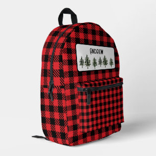 Sac À Dos Imprimé À damiers noir et rouge