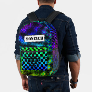 Sac À Dos Imprimé à damiers Twist par Kenneth Yoncich
