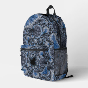 Sac À Dos Imprimé Abstrait gris gris noir fractal