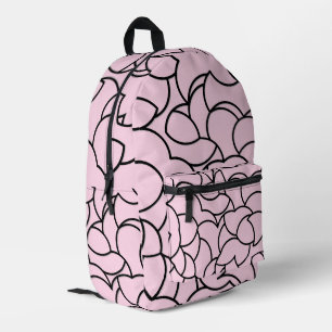 Sac À Dos Imprimé Abstrait noir et rose