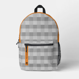Sac À Dos Imprimé Accents d'orange gris Motif Pixel promotionnels