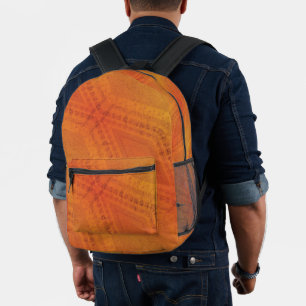 Sac À Dos Imprimé Acceptation   Motif de Shibori rouge orange jaune