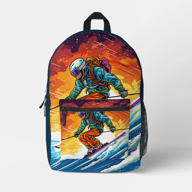 Sac À Dos Imprimé Action de ski (Recto)