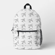 Airplane Pattern Backpacks
