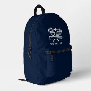 Sac À Dos Imprimé Ajouter Tennis Club Nom Sports Team Swag Custom
