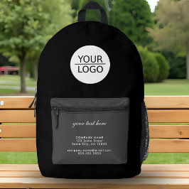 Sac À Dos Imprimé Ajouter votre logo personnalisé Black Company