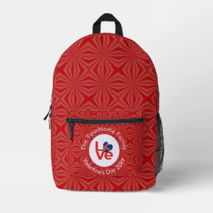 Sac À Dos Imprimé Ålander Drapeau Rouge AMOUR Personnalisé