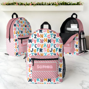 Sac À Dos Imprimé Alphabet personnalisé Fun Kids - Retour à l'école