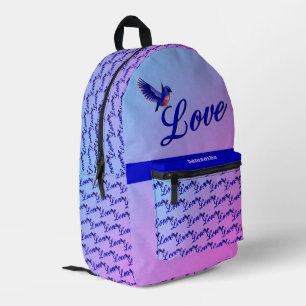 Sac À Dos Imprimé Amour Avec Un Bluebird Personnalisé