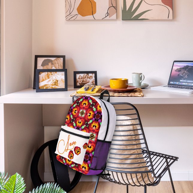 Sac À Dos Imprimé Amour - Belles Pansies (Créateur téléchargé)