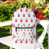 Ananas rose blanc Motif mignon