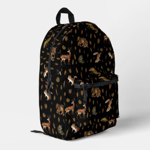 Sac À Dos Imprimé Animaux de forêt automnale Feuilles d'automne
