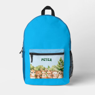 Sac À Dos Imprimé Animaux forestiers Bois