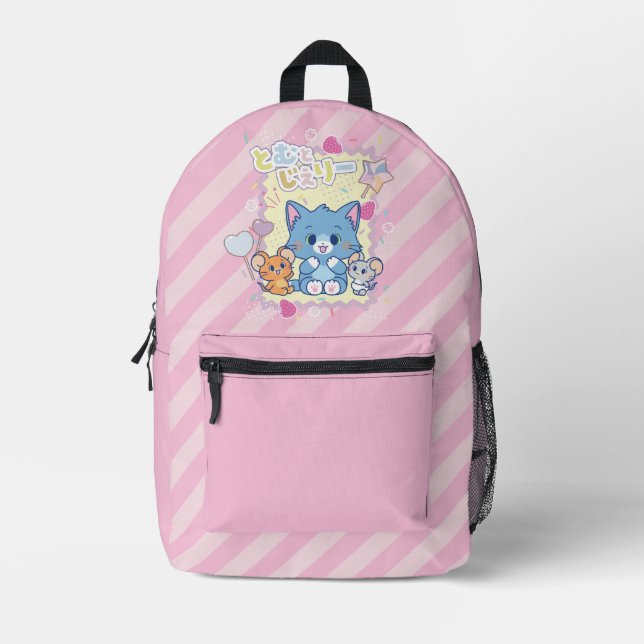 Sac À Dos Imprimé Anime Tom et Jerry Strawberry Fun (Recto)