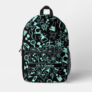 Sac À Dos Imprimé aqua bleu moderne biochimie vie complexe