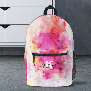 Sac À Dos Imprimé Aquarelle artistique Abstraite Couleurs vives pers