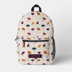 Sac À Dos Imprimé Aquarelle Motif Ginkgo Leaf Automne Couleurs d'aut