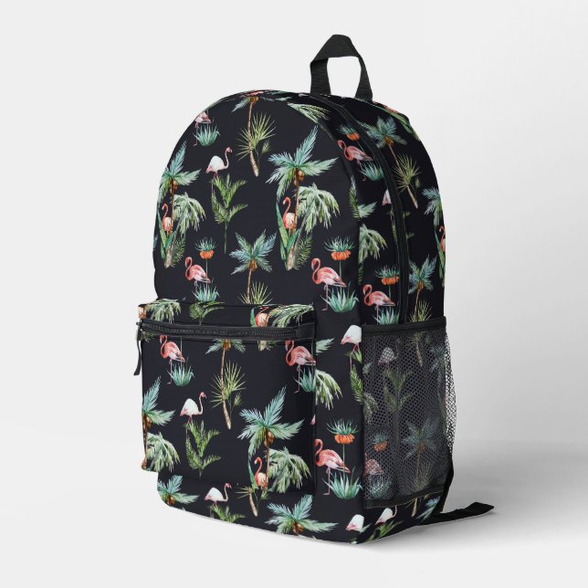 Sac À Dos Imprimé Aquarelle Motif Palm (Coin arrière droit)