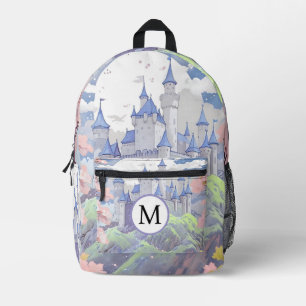 Sac À Dos Imprimé Aquarelle personnalisée Pastel Fairytale Castle