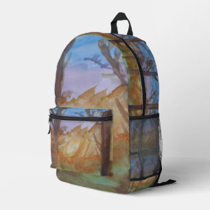 Sac À Dos Imprimé Arbres au coucher du soleil