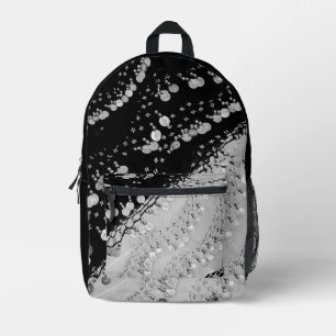 Sac À Dos Imprimé Argent noir Faux pièce Gypsy Écarf