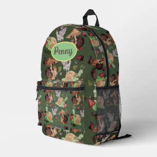 Sac À Dos Imprimé Arrêtez et sentez le Motif de l'escargot des frais