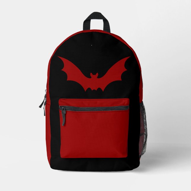 SAC À DOS IMPRIMÉ ARRIÈRE-PAQUET VAMPIRE (ROUGE NOIR) (Recto)
