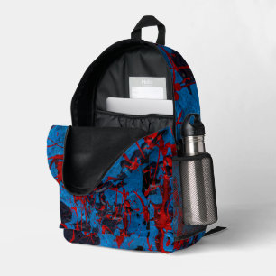 Sac À Dos Imprimé Art Abstrait Contemporain : Électrique