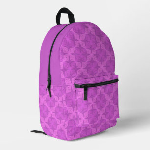 Sac À Dos Imprimé Art déco lilas vif géométrique