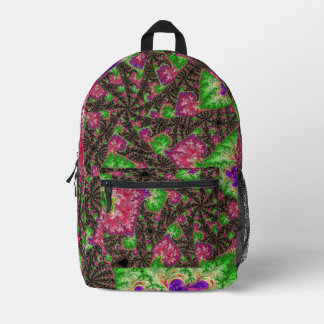 Sac À Dos Imprimé Art fractal spirale funky bohème groovy