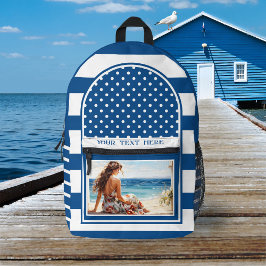 Sac À Dos Imprimé Artistic Rétro Nautique